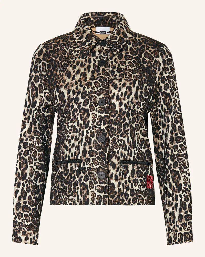 Sportalm Kastenjacke mit Glitzergarn Braun