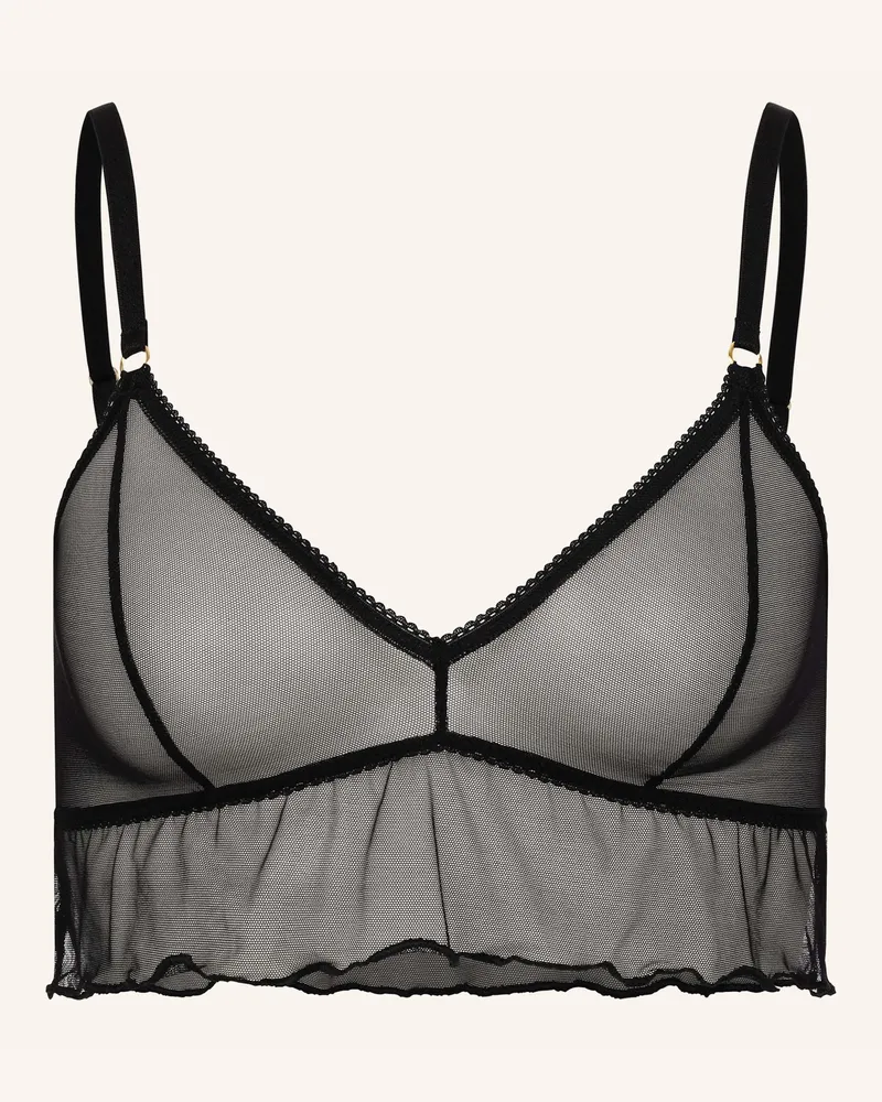Ehrlich Textil Bustier ICONIC MESH BRALETTE TOP Schwarz