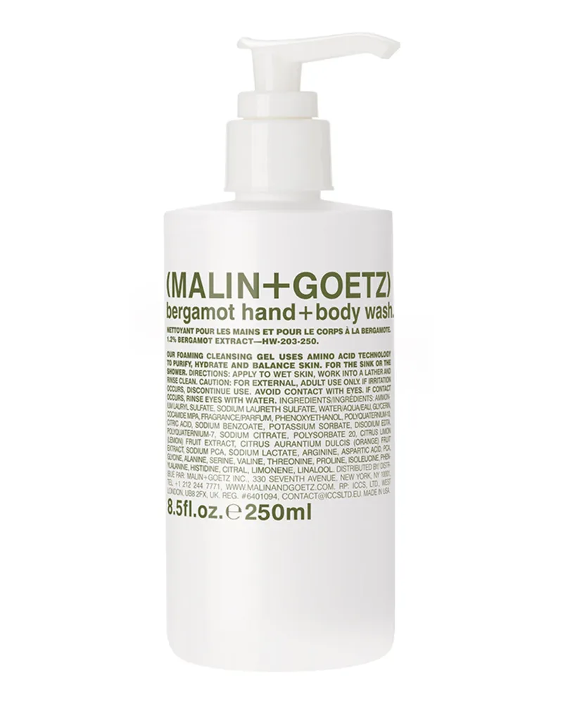 Malin+Goetz Bergamot Hand + Body Wash Körper- und Handwaschgel 250 ml 