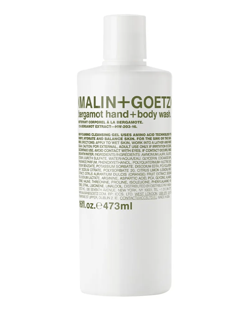 Malin+Goetz Bergamot Hand + Body Wash Körper- und Handwaschgel 473 ml 