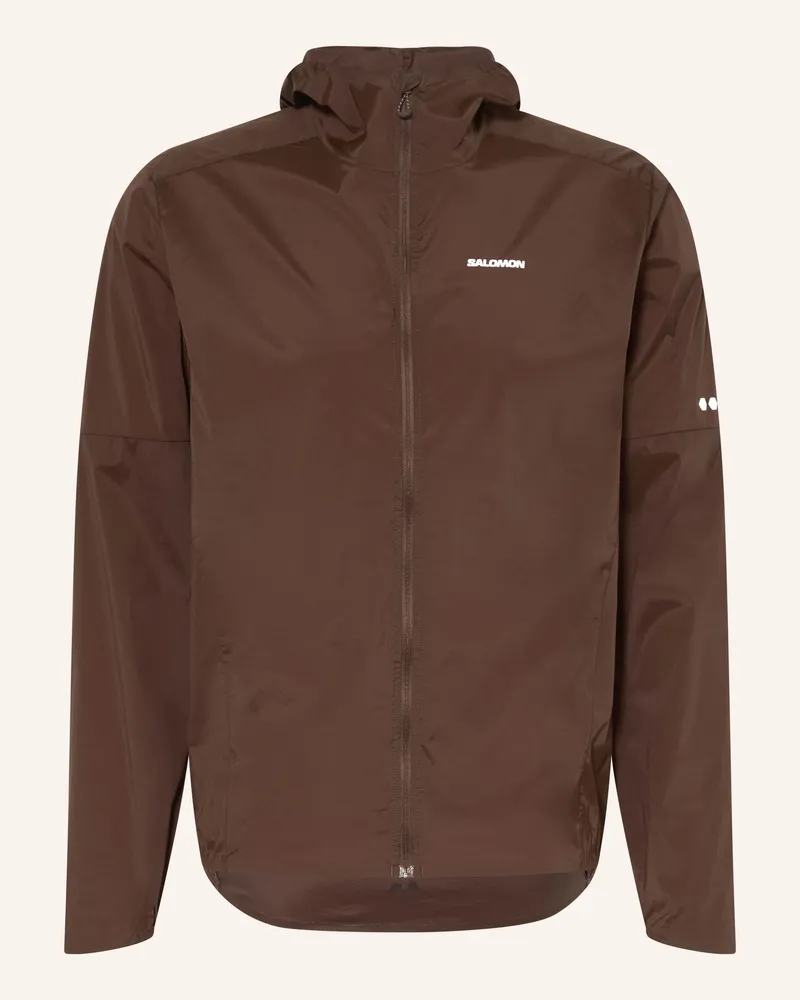 Salomon Laufjacke Sense Aero Wind braun Dunkelbraun