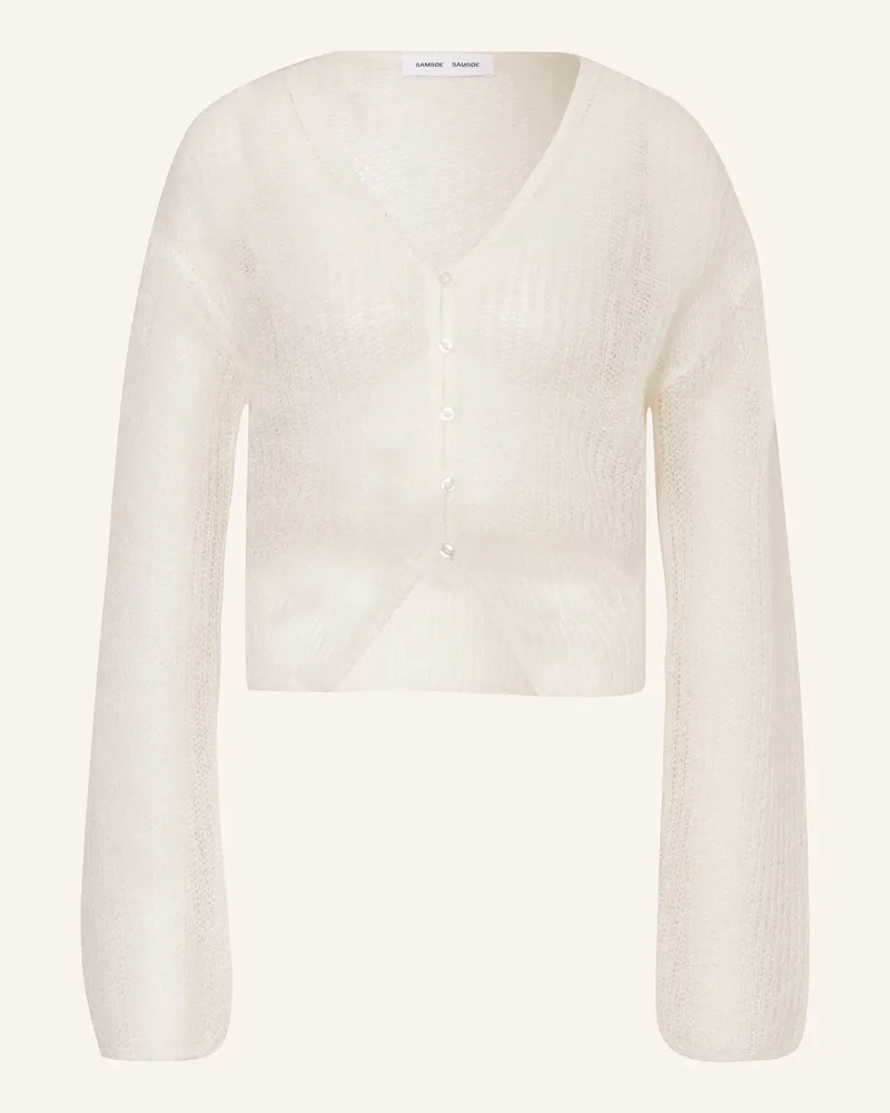 Samsøe & Samsøe Strickjacke SAPOPPIE mit Mohair Ecru