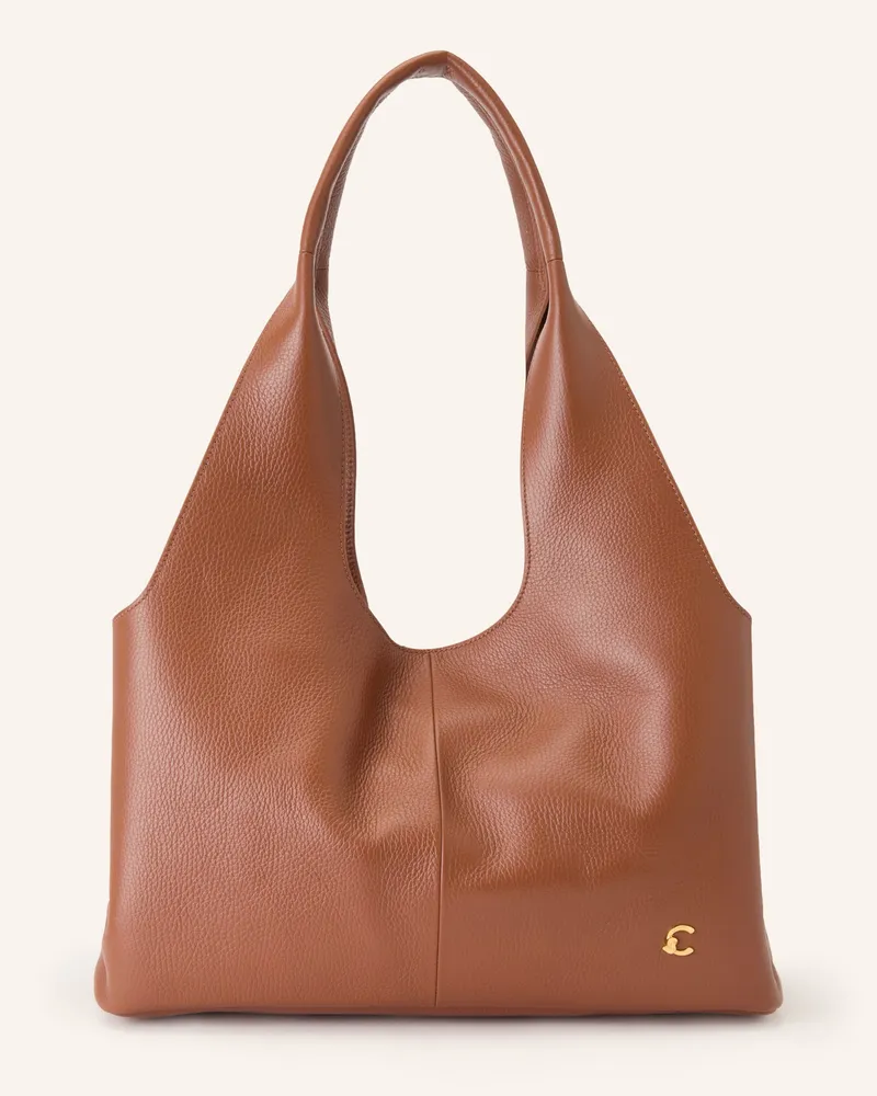 Coccinelle Beuteltasche braun Cognac