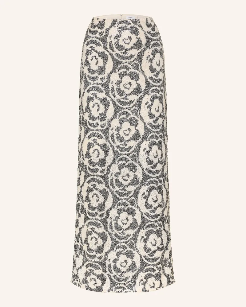 COMMA Rock mit Pailletten Creme