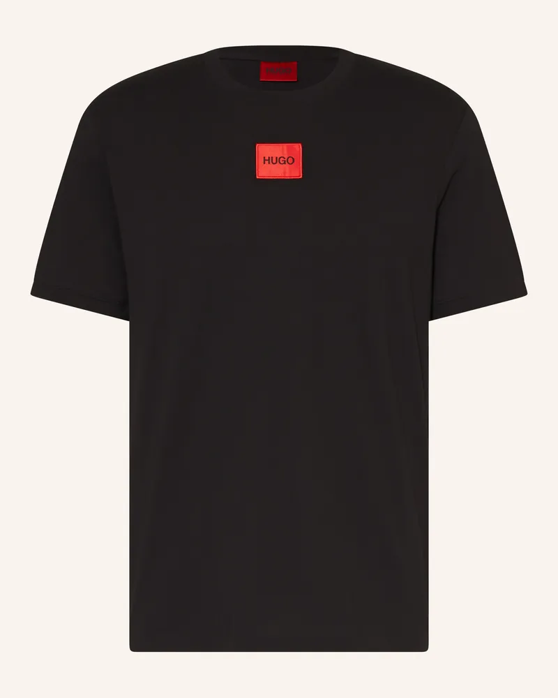 HUGO BOSS T-Shirt diragolino212 schwarz Schwarz