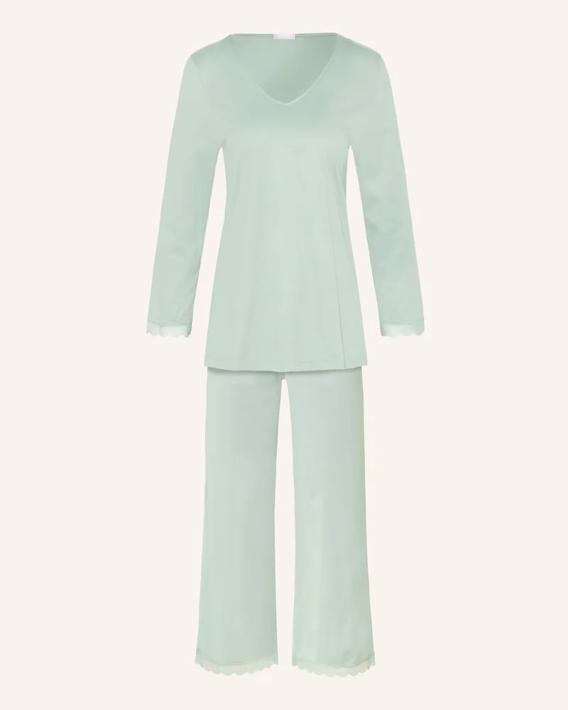 Hanro 7/8-Schlafanzug Inaya Mit 3/4-Arm gruen Mint