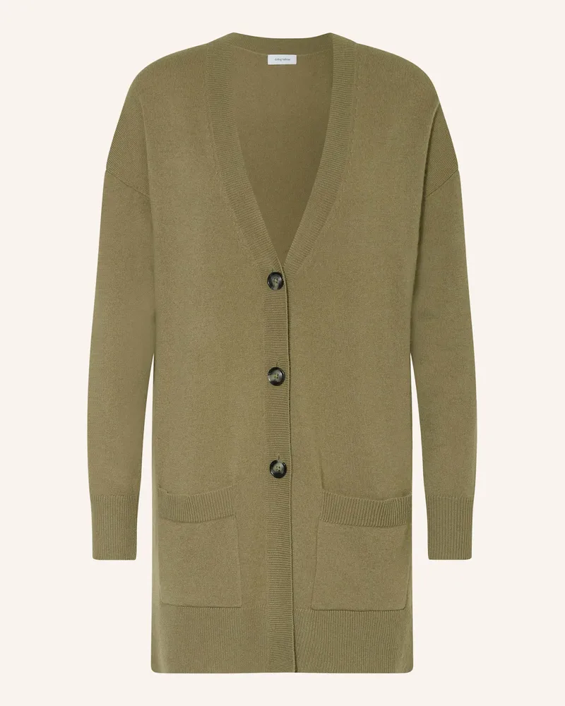 Darling Harbour Cashmere-Strickjacke Olive