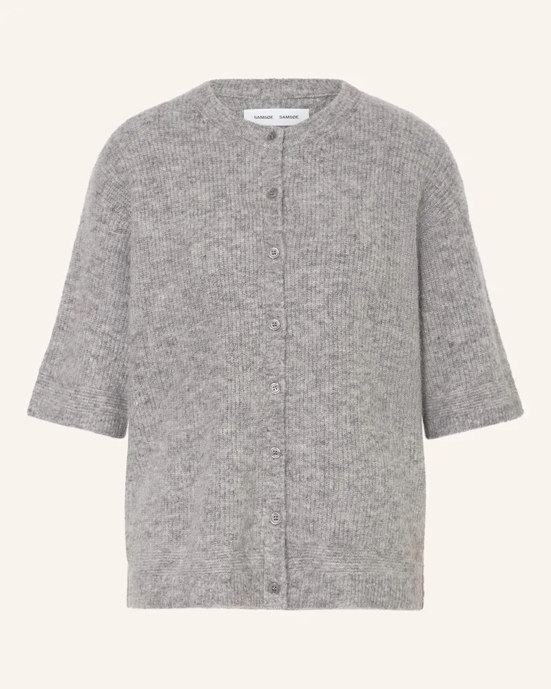 Samsøe & Samsøe Strickjacke SAANOURA mit Alpaka Grau