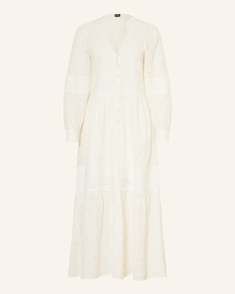 HUGO BOSS Kleid DABRODY aus Lochspitze Weiss