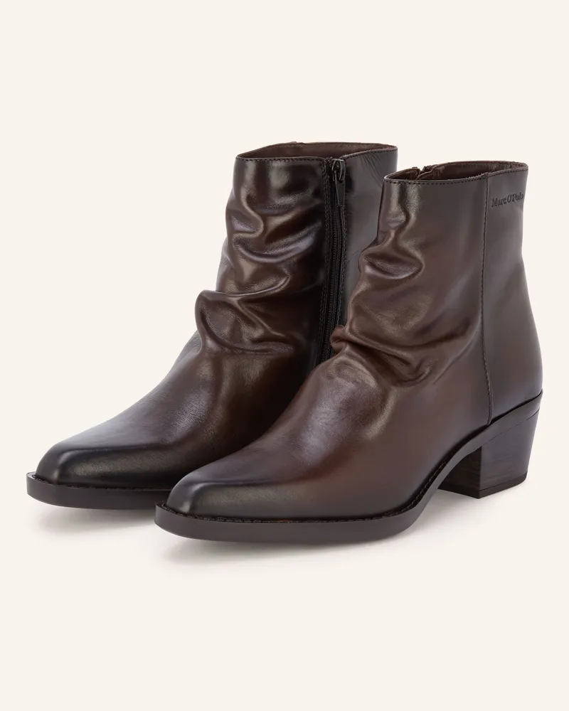 Marc O'Polo Cowboy Boots braun Dunkelbraun