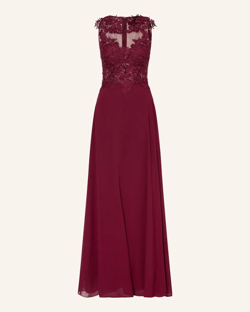 Apart Abendkleid mit Spitze Dunkelrot