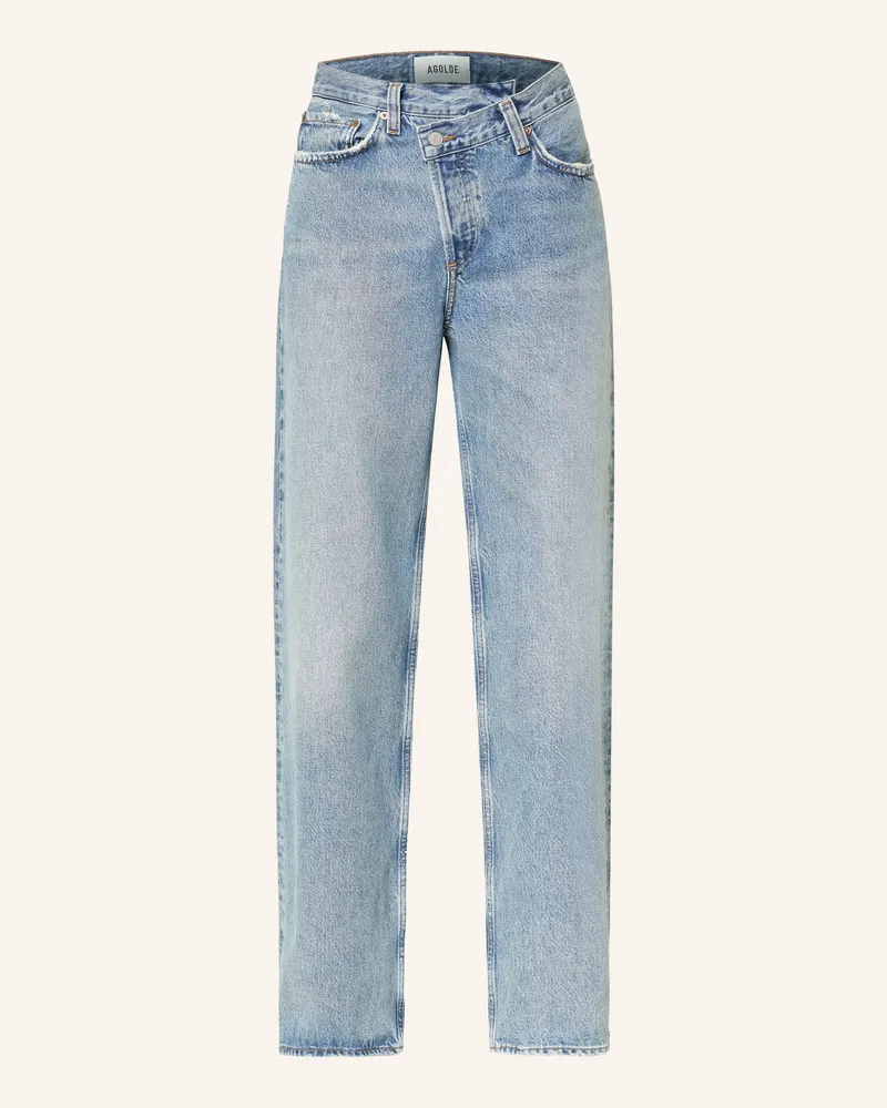 AGOLDE Straight Jeans Arc Criss Cross blau Cncl