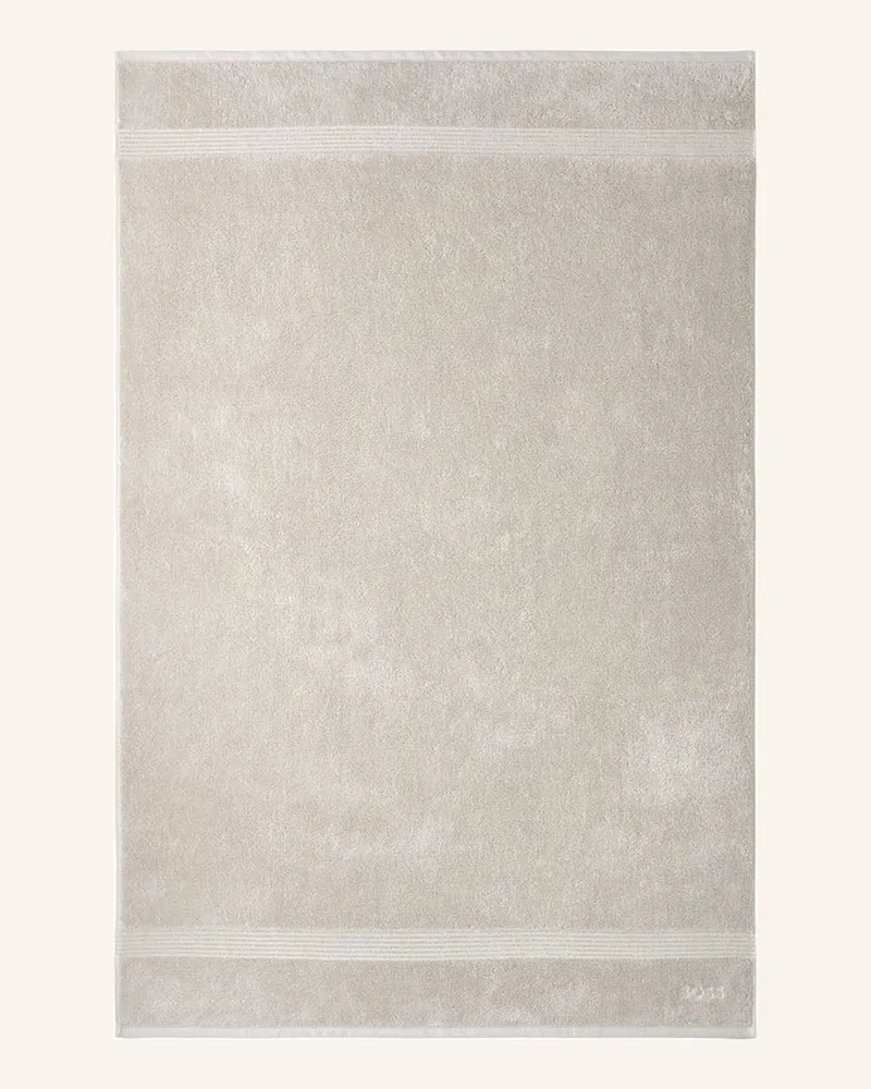 HUGO BOSS Badetuch Loft grau Creme