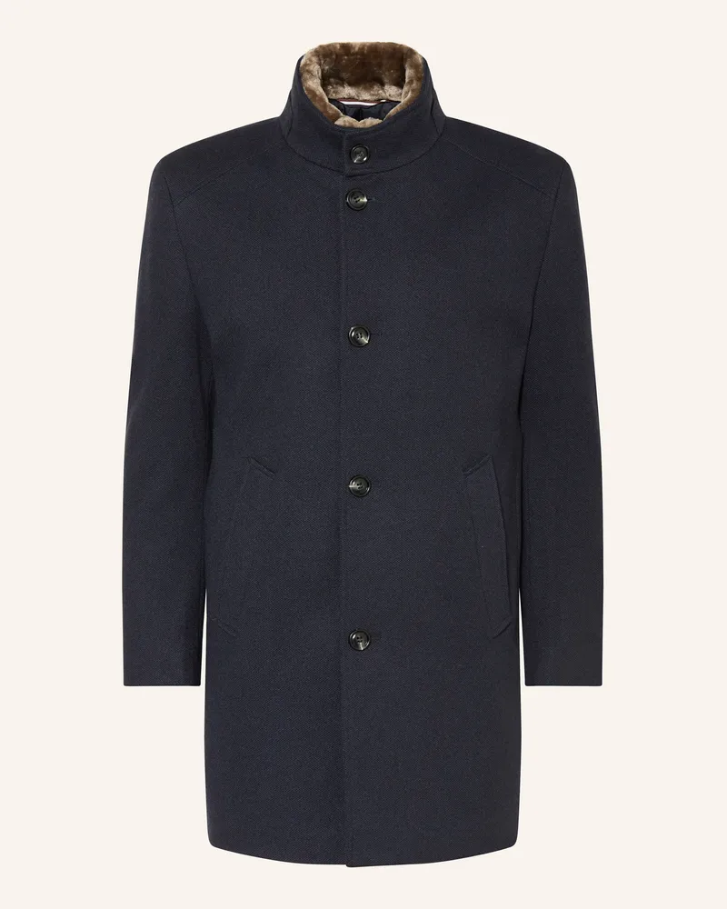 Bugatti Mantel mit herausnehmbarer Blende Dunkelblau