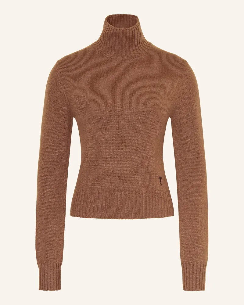 AMI Paris Cashmere-Pullover Cognac