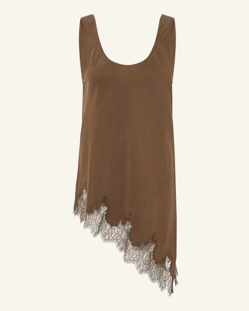 MOSS COPENHAGEN Top Mschvictoria Thea Mit Spitze braun Dunkelbraun
