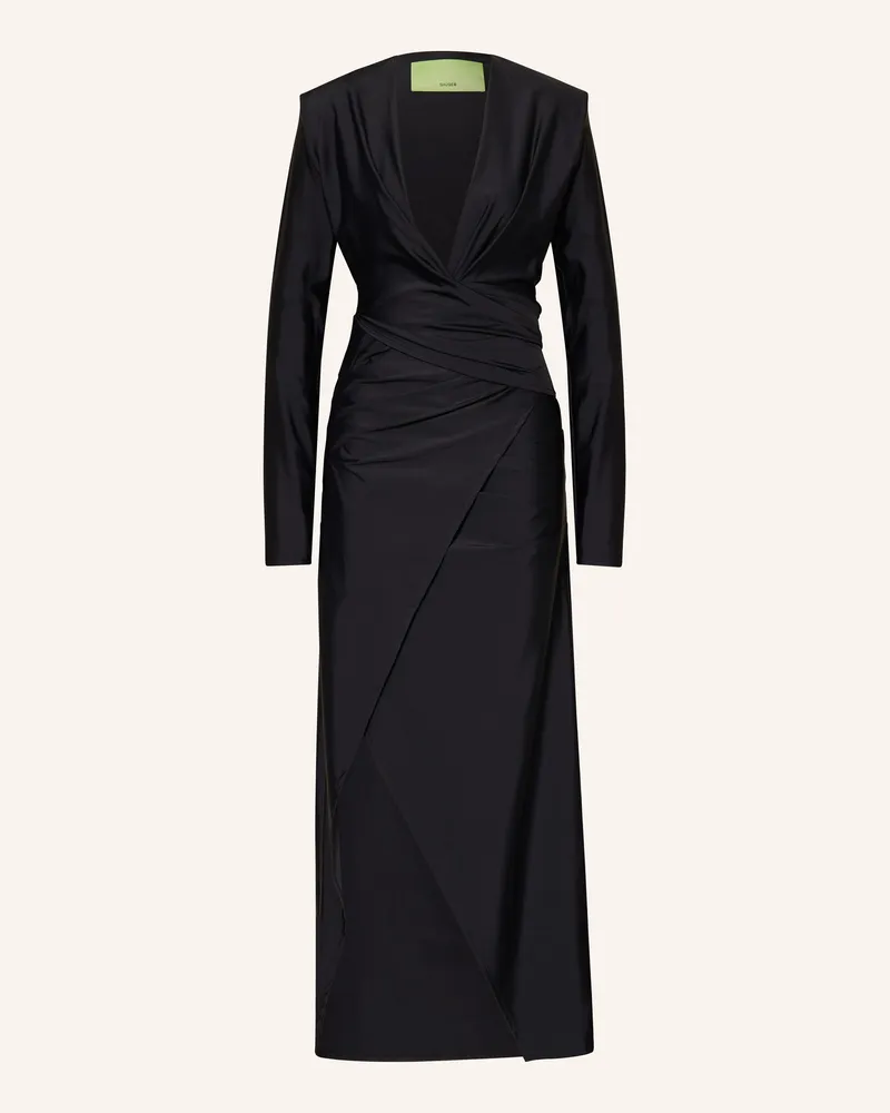 GAUGE81 Kleid in Wickeloptik CARMEN Schwarz