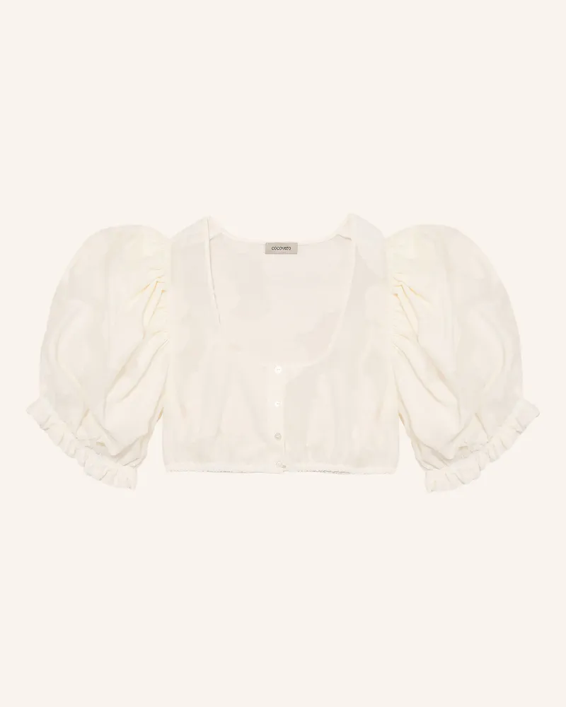 CocoVero Dirndlbluse Sin Mit Rüschen weiss Ecru