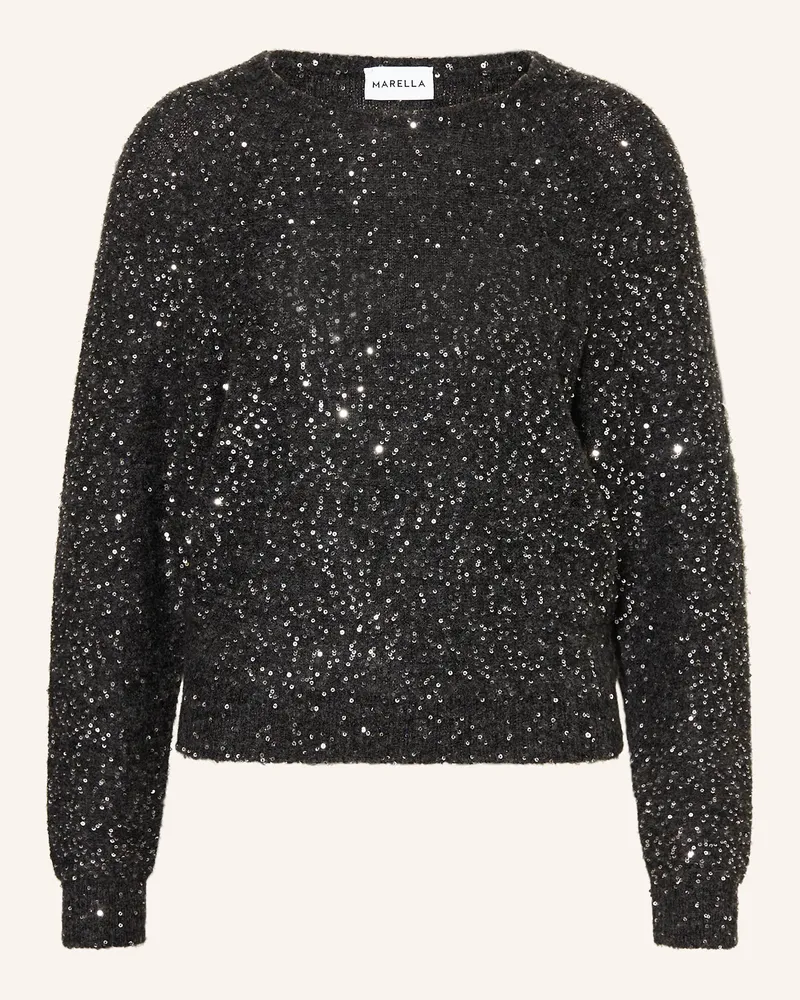MARELLA Pullover mit Pailletten Silber