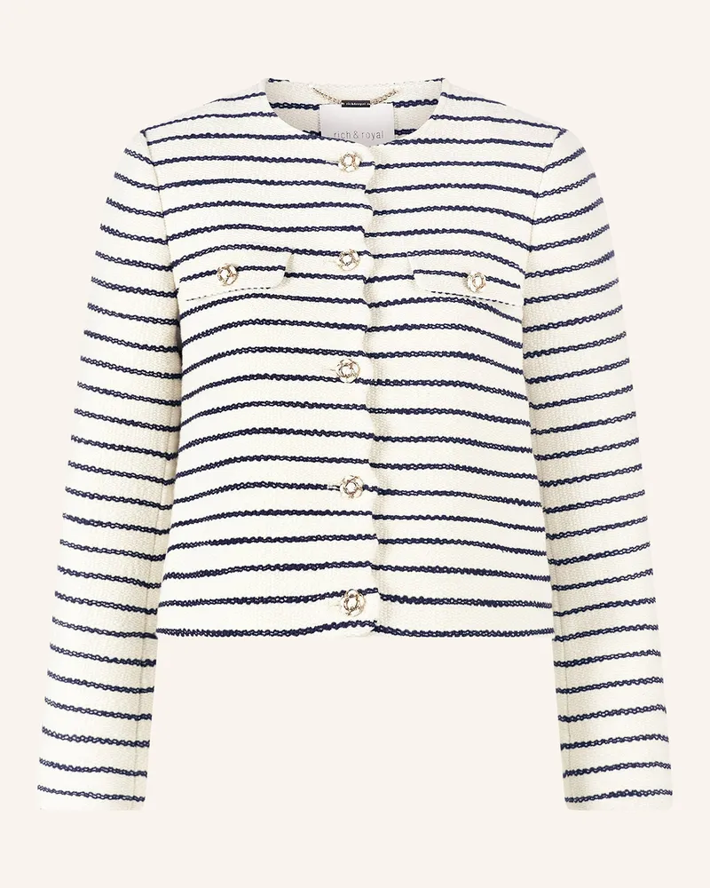 Rich&Royal Bouclé-Jacke Weiss