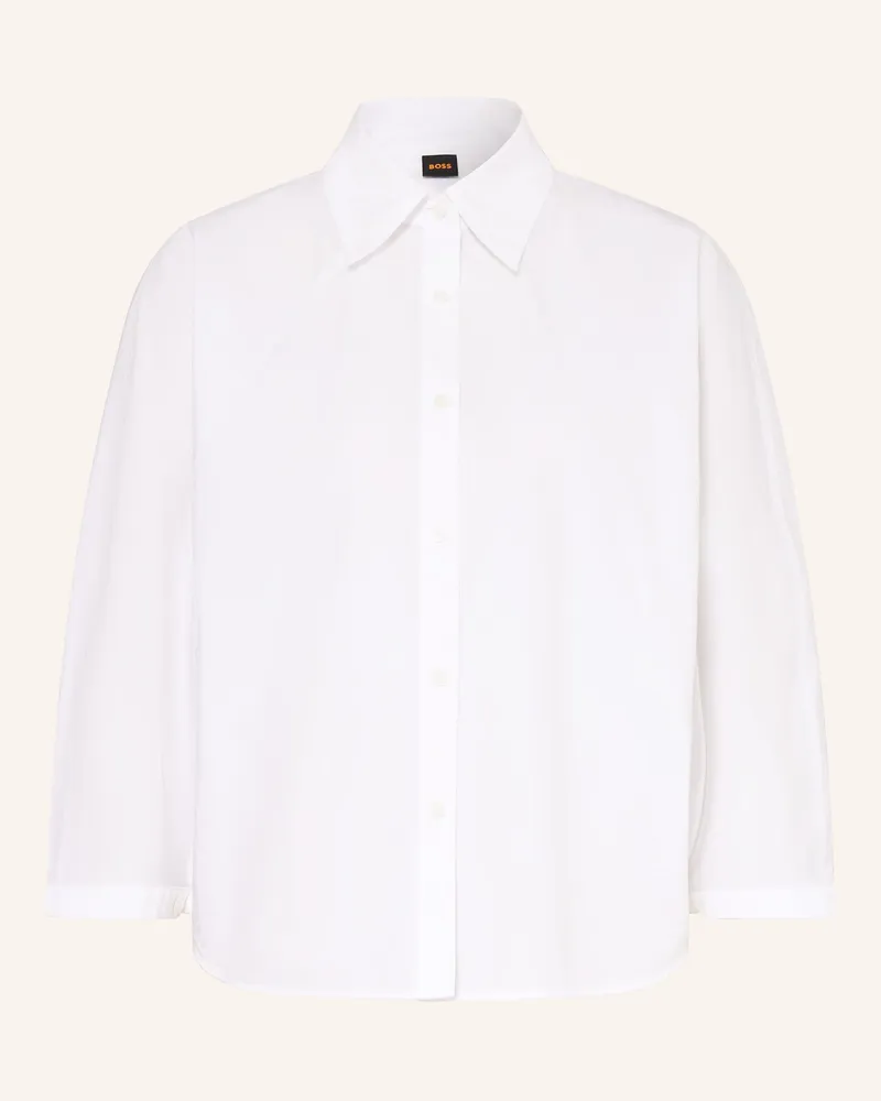 HUGO BOSS Hemdbluse Belenta Mit 3/4-Arm weiss Weiss