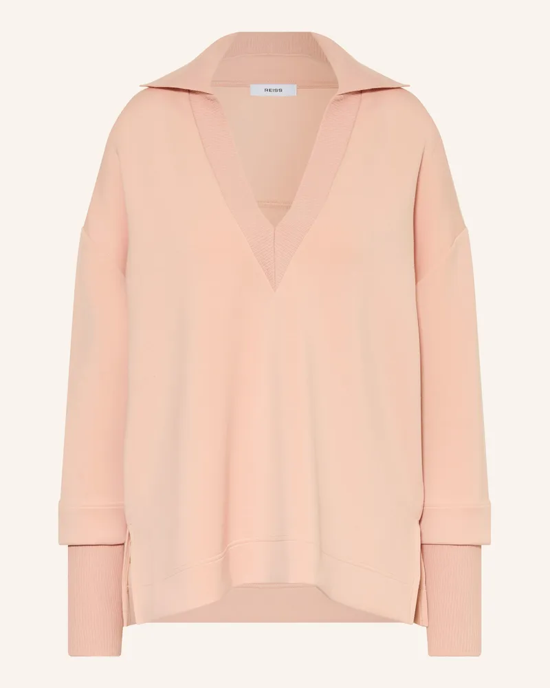 Reiss Sweatshirt Bernie Im Materialmix rosa Rosé