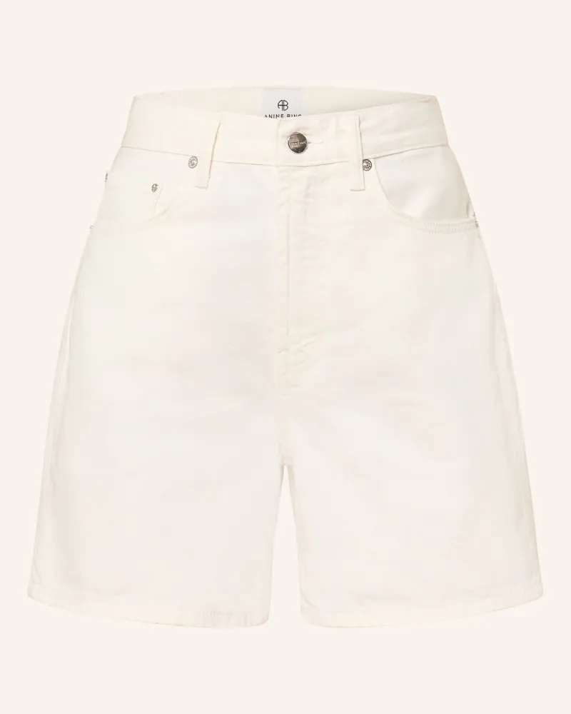 Anine Bing Jeansshort Kat weiss Ecru