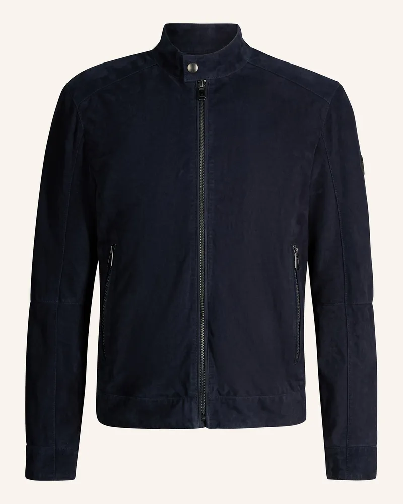 JOOP! Lederjacke blau Dunkelblau