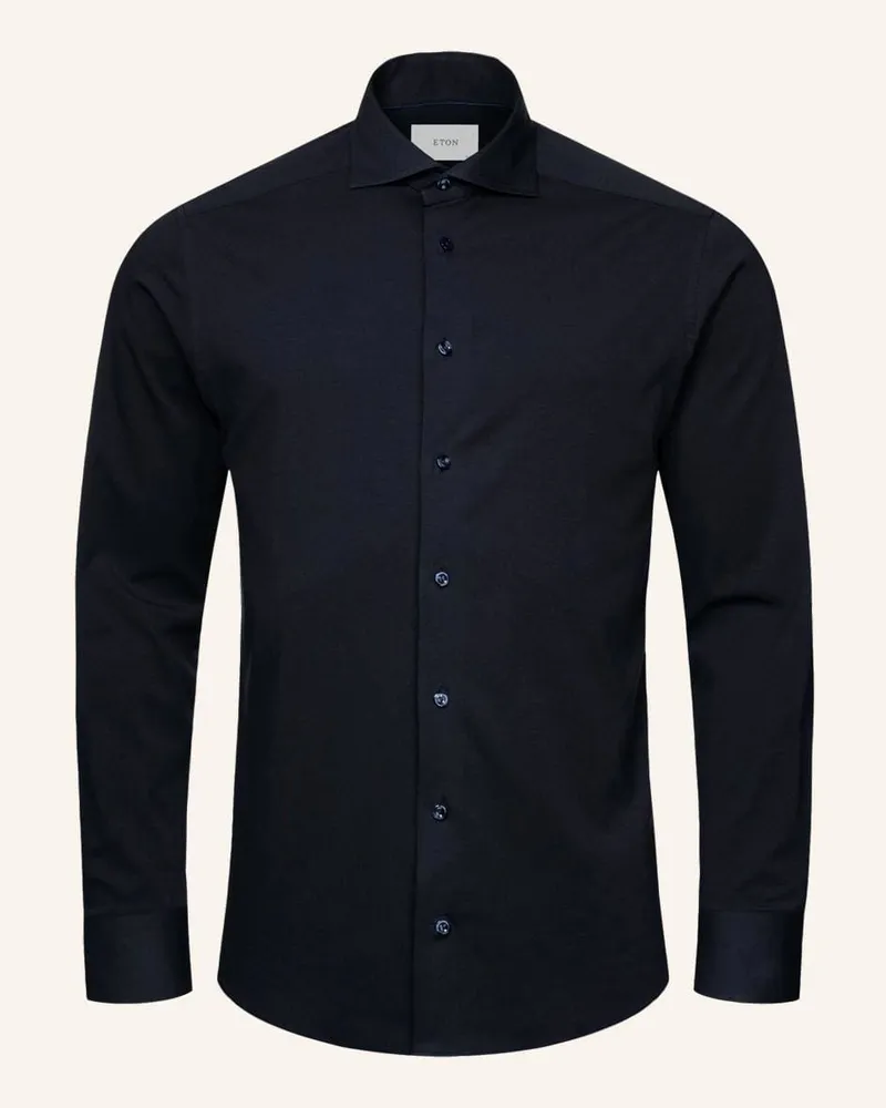 Eton Hemd Baumwolle-Stretch Slim Fit Blau