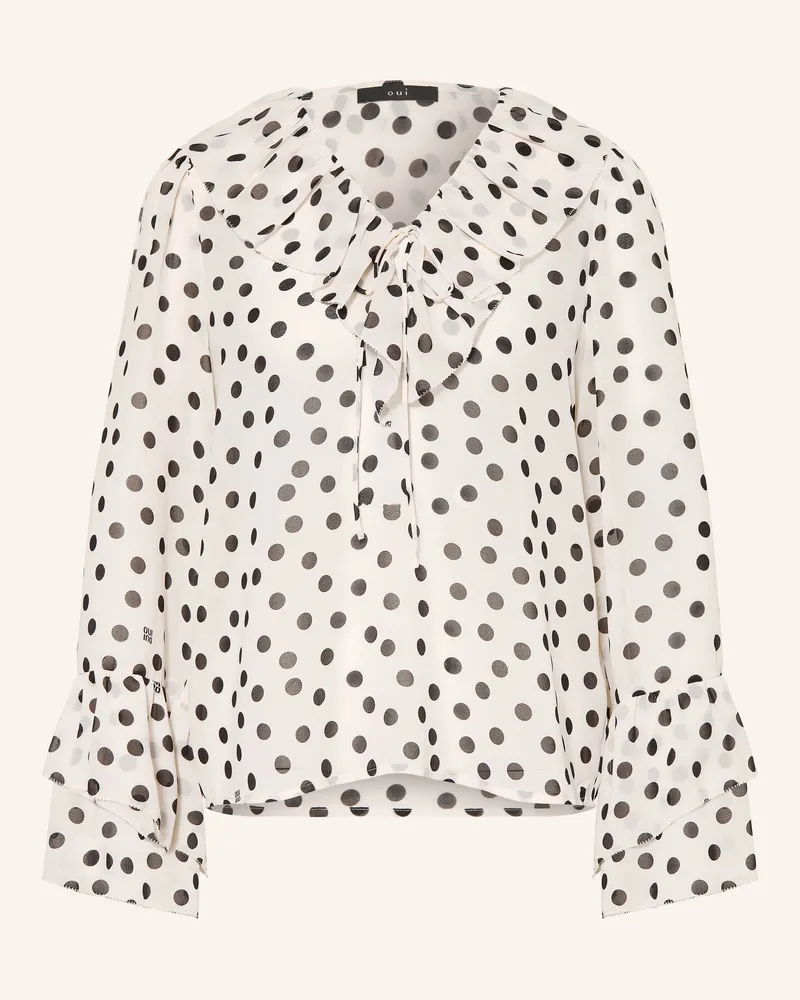 Oui  Blusenshirt Mit Volants weiss Weiss