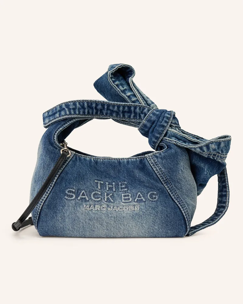 Marc Jacobs Handtasche The Bow Denim Mini Sack Bag Mit Pouch blau Blau
