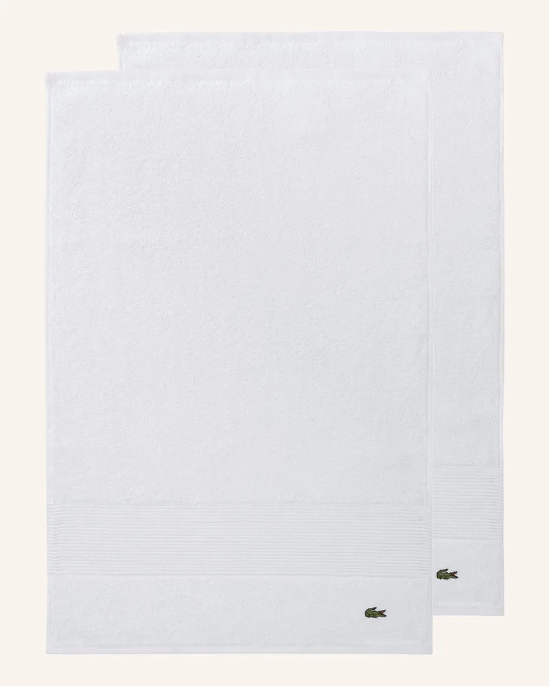 Lacoste Gästetuch 2er Set LLECROCO Weiss