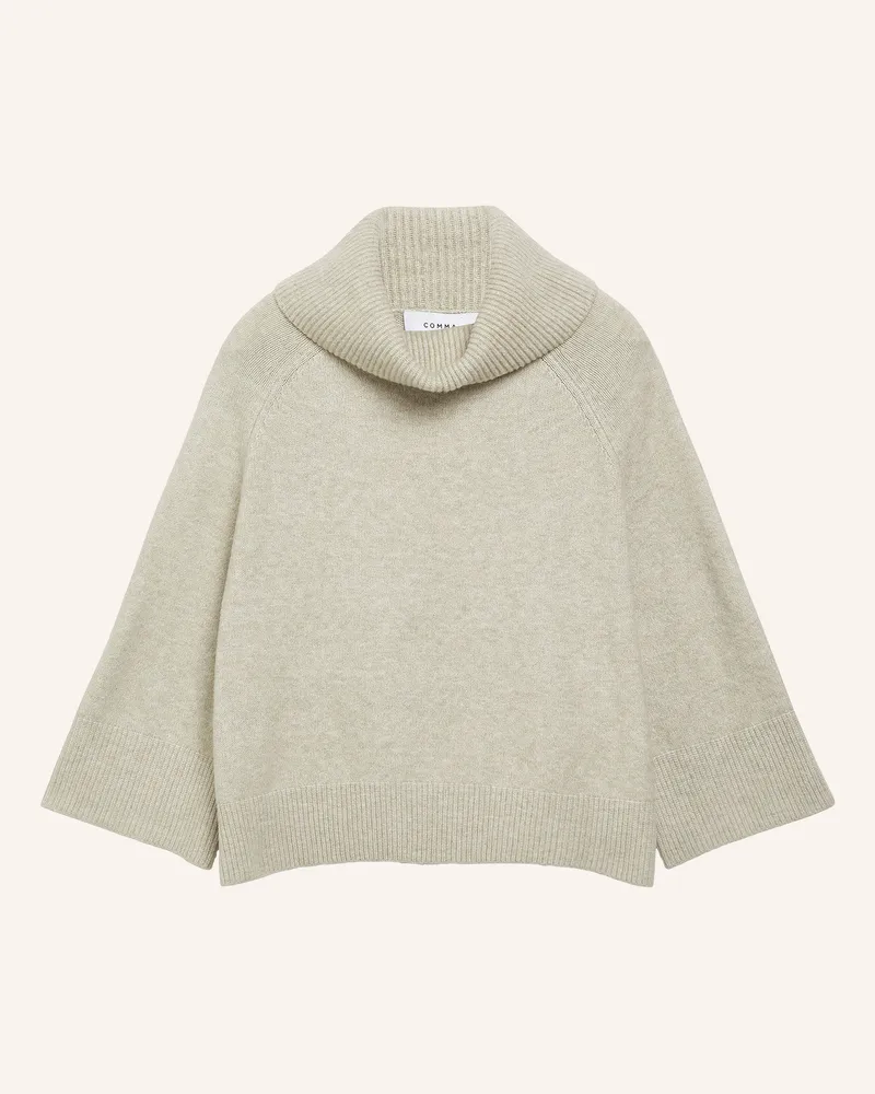 COMMA Rollkragenpullover Mit 3/4-Arm beige Beige
