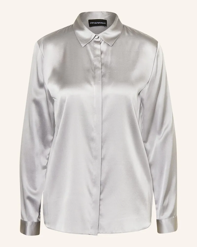 Emporio Armani Hemdbluse aus Seide Grau
