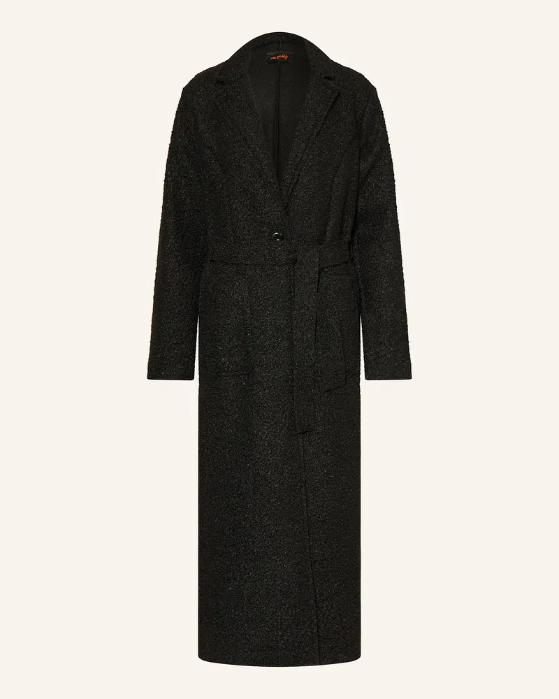 Miss Goodlife Bouclé-Mantel schwarz Schwarz
