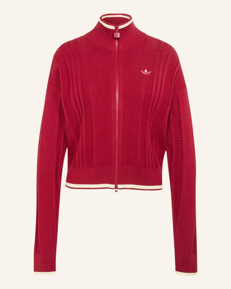 adidas Firebird Originals Jacke, Zopfmuster rot Rot