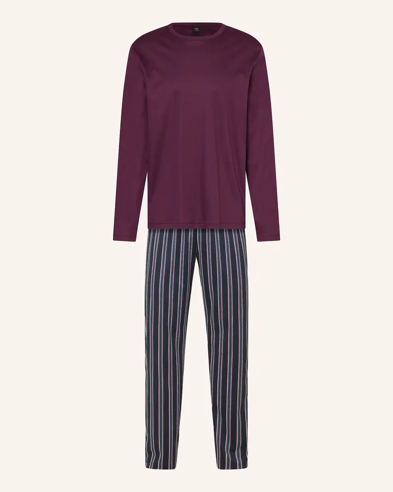Calida Schlafanzug RELAX STREAMLINE 3 Dunkelrot