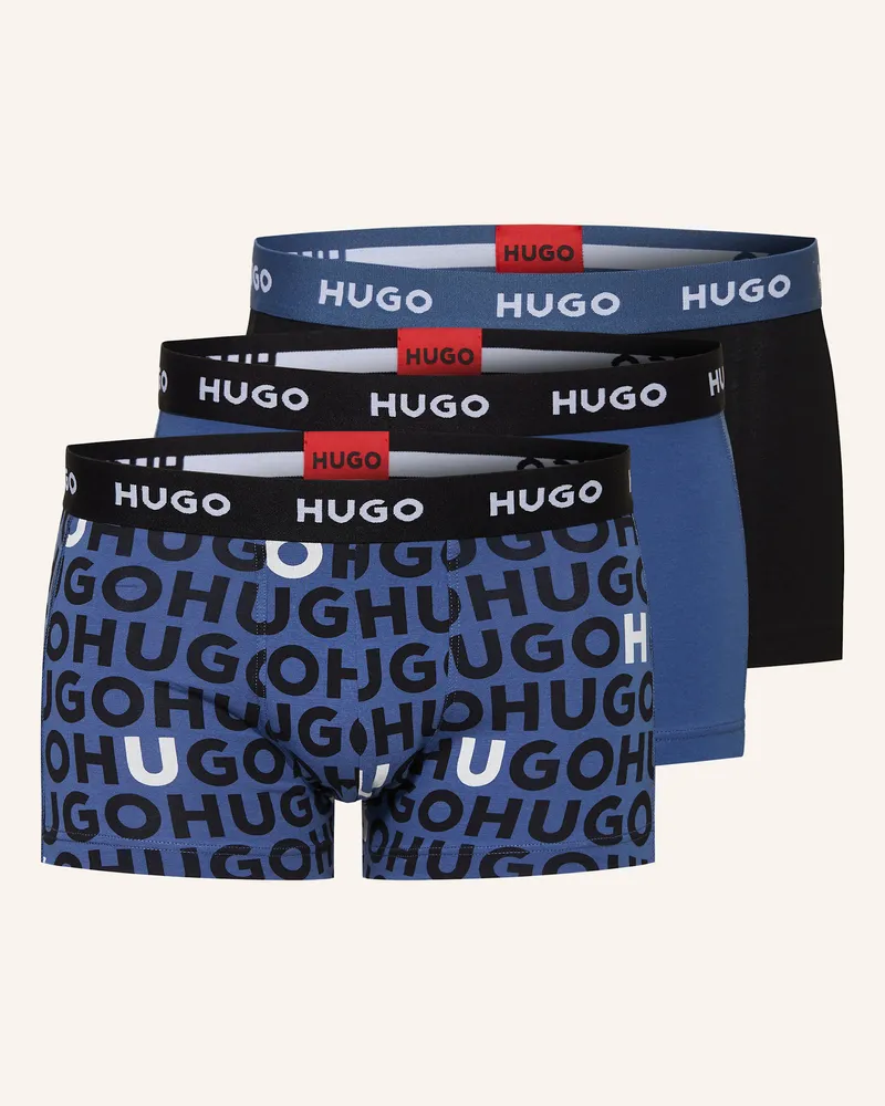 HUGO BOSS 3er-Pack Boxershorts Dunkelblau