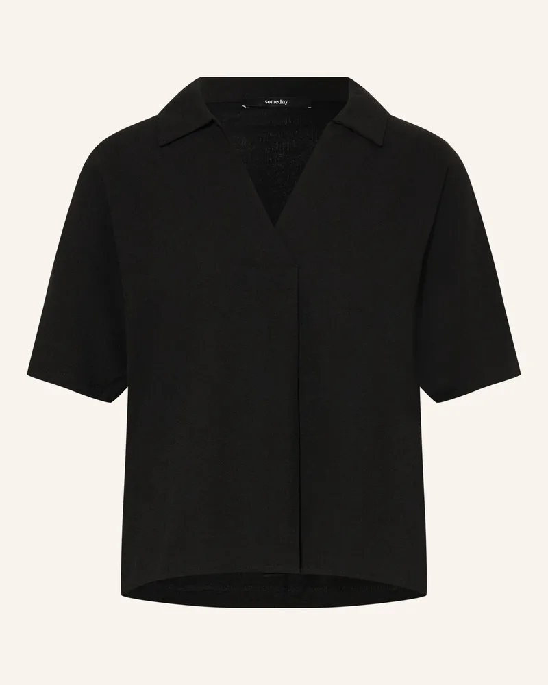 someday. Blusenshirt Keliane Im Materialmix schwarz Schwarz