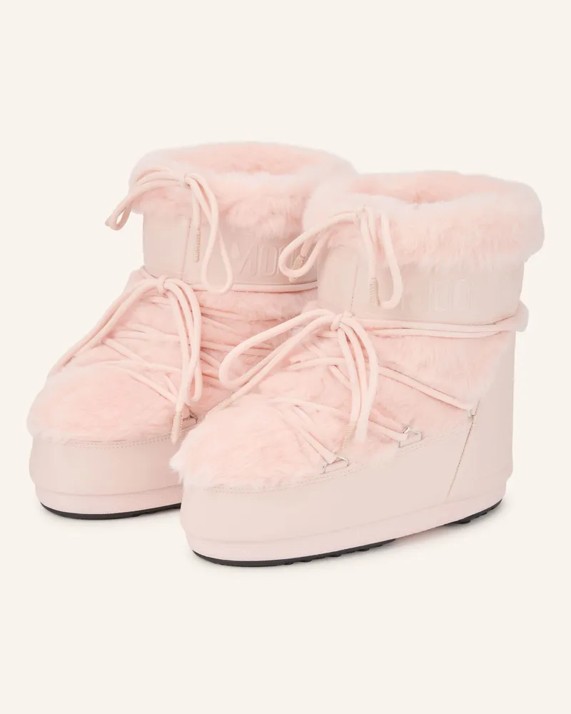 Moon Boot Moon Boots Icon Low Faux Fur rosa Rosé
