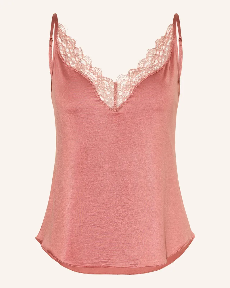 Mey Schlaftop Serie Pure Shine Lace rosa Altrosa