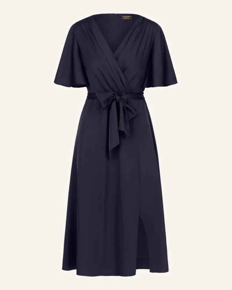 Apart Cocktailkleid aus Satin Dunkelblau