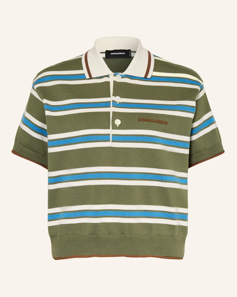 Dsquared2 Strick-Poloshirt gruen Grün