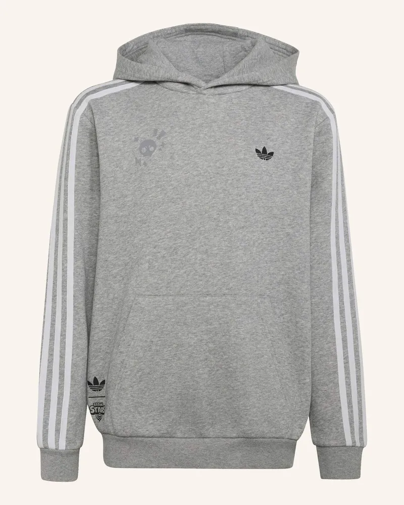 adidas Grafik-Hoodie, Locker Geschnitten grau Weiss