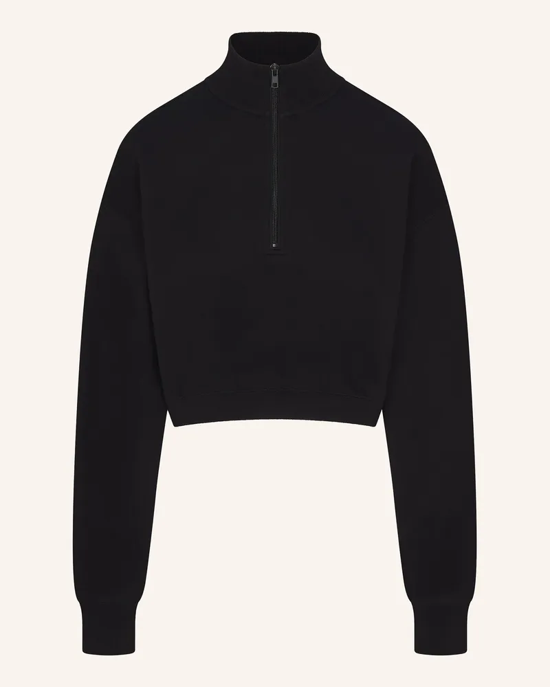 SKIMS Lounge-Sweatshirt COTTON FLEECE Onyx