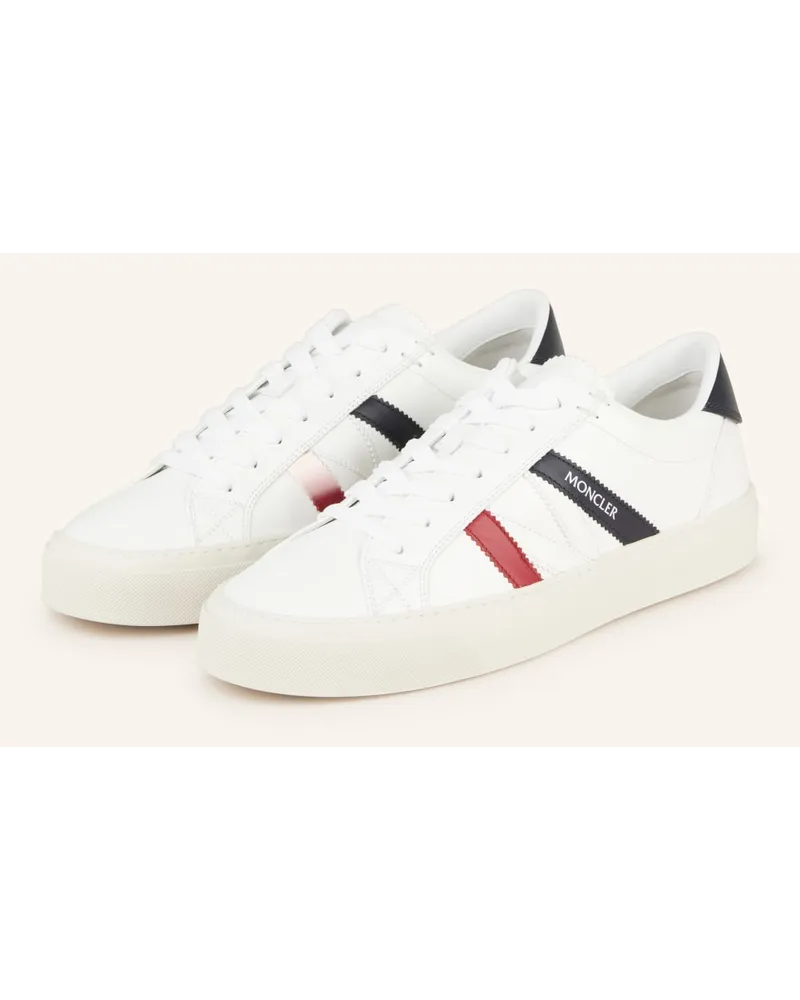 Moncler Sneaker MONACO - WEISS/ ROT/ DUNKELBLAU Weiss