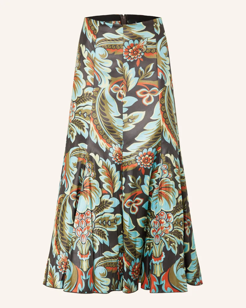 Etro Satinrock blau Schwarz