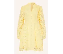 Mrs & HUGS Kleid aus Lochspitze Gelb