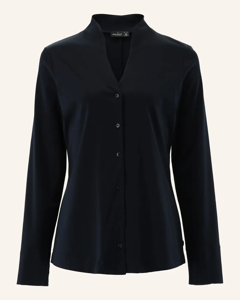 van Laack Jerseyshirt Modern Fit blau Dunkelblau