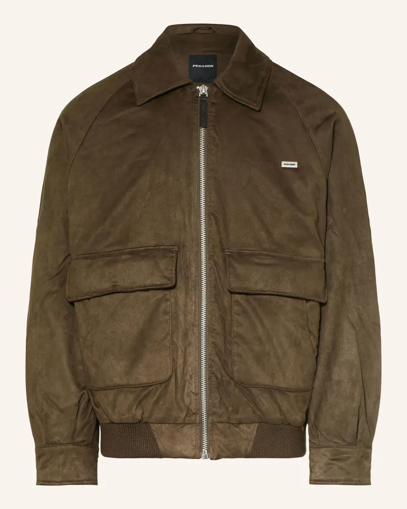 PEGADOR Blouson Nesso In Lederoptik braun Dunkelbraun